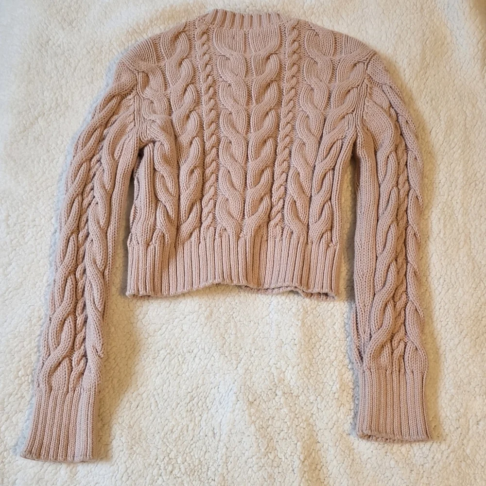 Abercrombie heavy knit pink button up sweater - Picture 6 of 6